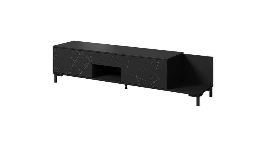 TV-Lowboard – MARMO – Modernes Lowboard in Marmoroptik 195 cm