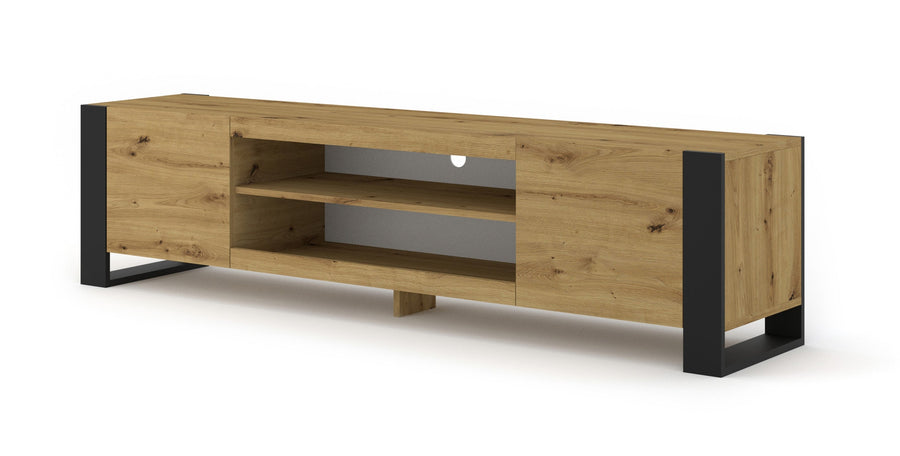 TV-Lowboard – MONDI – Artisan Eiche mit Metallbeinen