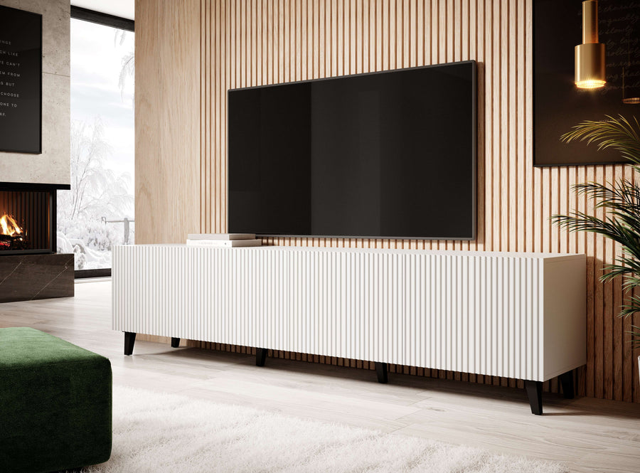 TV-Lowboard – PAFOS I – Fernsehschrank mit gefrästen Fronten