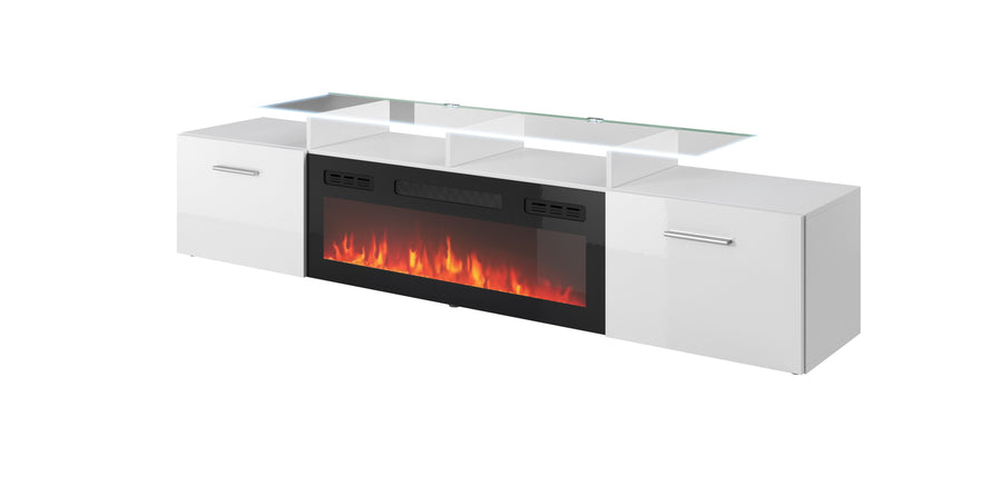 TV-Lowboard – ROVA EF – Fernsehschrank mit Kamin