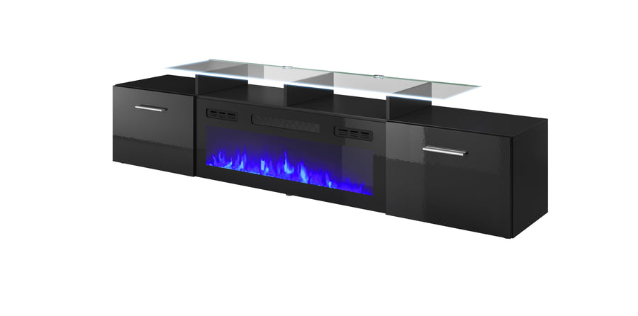 TV-Lowboard – ROVA EF – Fernsehschrank mit Kamin