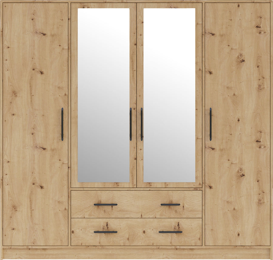 Kleiderschrank mit Spiegel – SMART 01 – Moderner Schlafzimmerschrank