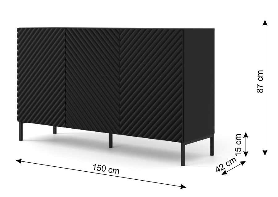 Kommode – SURF 3D – Premium-Sideboard im italienischen Design