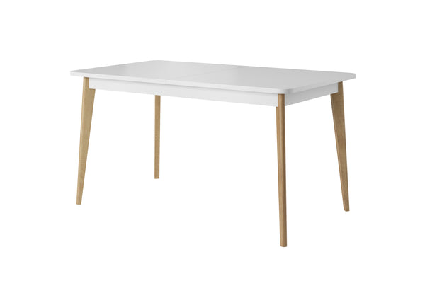 Esstisch – PRIMO – PST140 – Weiß / Sonoma Eiche – Ausziehbarer Tisch für modernes Esszimmer