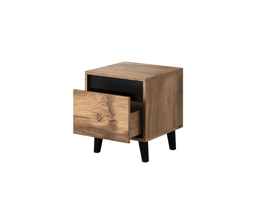 Nachttisch – NORD – Set aus 2 modernen Beistelltischen mit Holzoptik, 40 cm