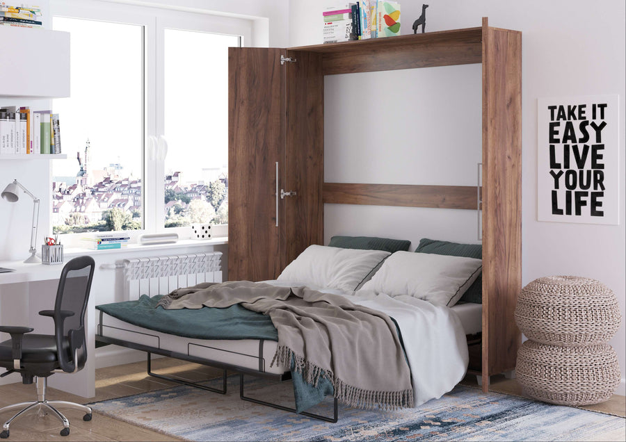Klappbett – TEDDY – Platzsparendes vertikales Wandbett mit integriertem Rahmen