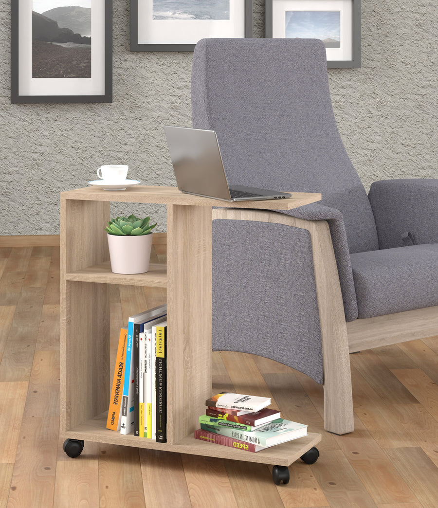 Beistelltisch – TRASCO 1 – Rolltisch mit Regalfunktion