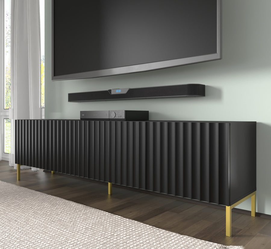 TV-Lowboard – WAVE – 200 cm Lowboard mit 4 Türen