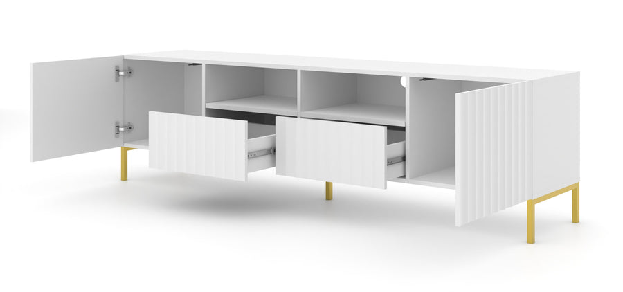TV-Lowboard – WAVE – 200 cm Lowboard mit Fräsfronten