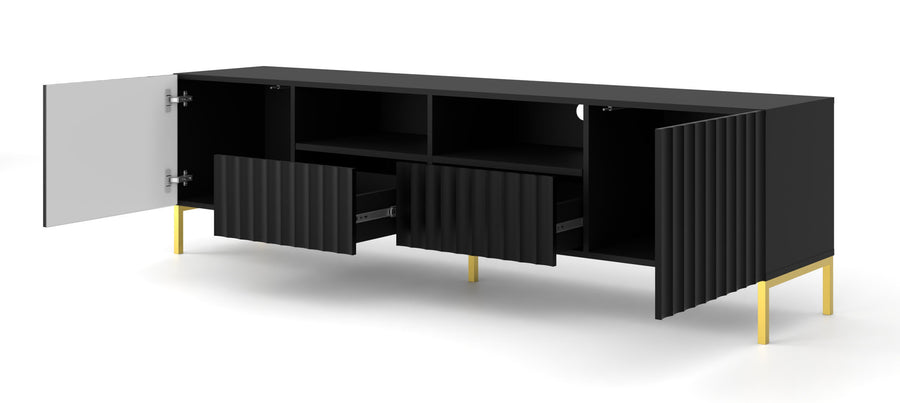 TV-Lowboard – WAVE – 200 cm Lowboard mit Fräsfronten