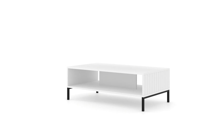 Couchtisch – WAVE – 90 cm Wohnzimmertisch mit Ablage