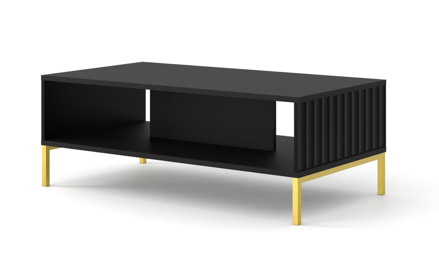 Couchtisch – WAVE – 90 cm Wohnzimmertisch mit Ablage