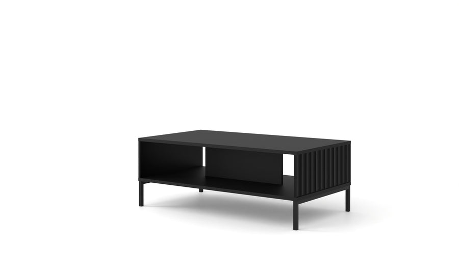 Couchtisch – WAVE – 90 cm Wohnzimmertisch mit Ablage
