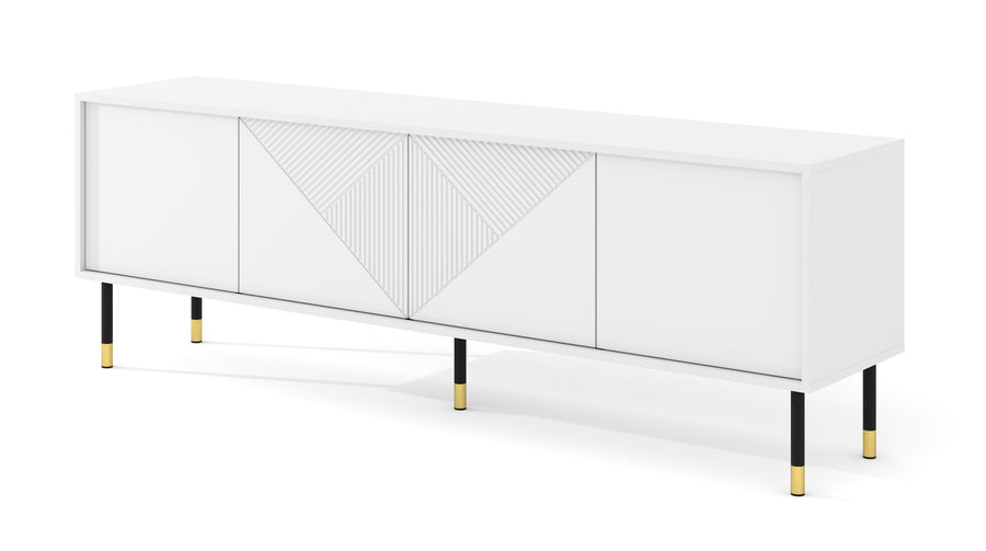 TV-Schrank – WOODY – 180 cm Modernes Lowboard mit Push-to-Open und Fräsfronten