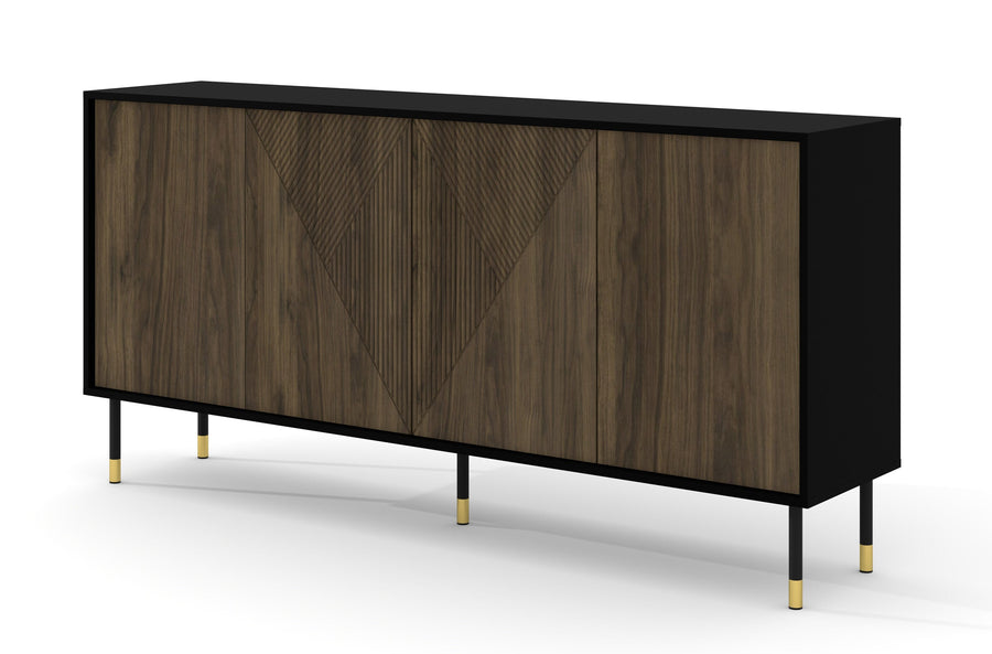 Sideboard – WOODY – 180 cm Modernes Aufbewahrungsmöbel mit Push-to-Open und Holzoptik
