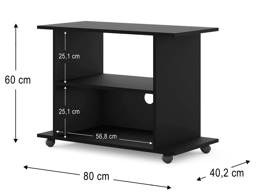 TV-Schrank – YOGI – Mobiles Lowboard mit Rollen