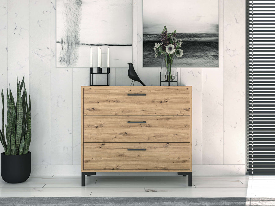 Kommode – NEVIO 09 – Funktionale Aufbewahrungseinheit mit Holzoptik