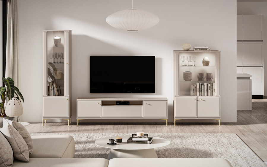 Vitrine – SANDRO 02 – Elegante Stauraumlösung für Ihr Zuhause