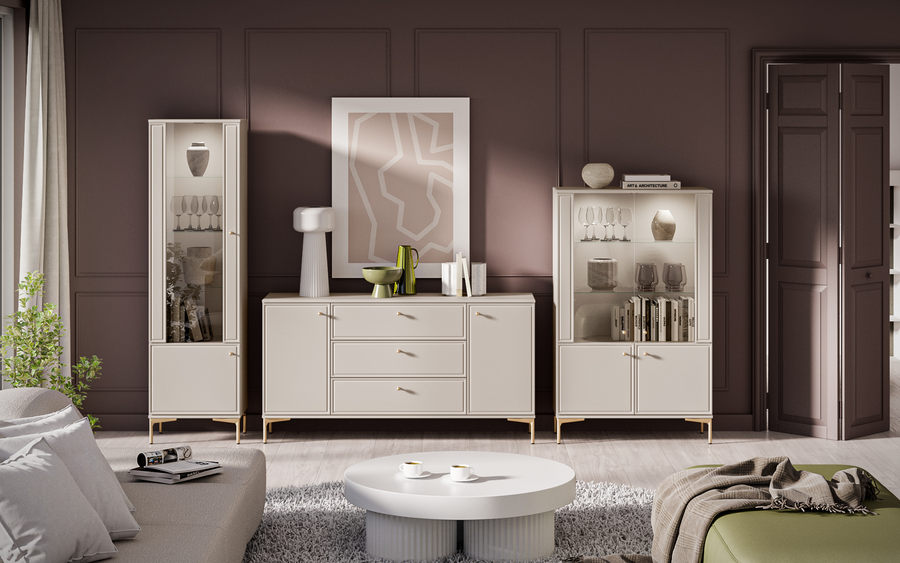 Vitrine – SANDRO 02 – Elegante Stauraumlösung für Ihr Zuhause