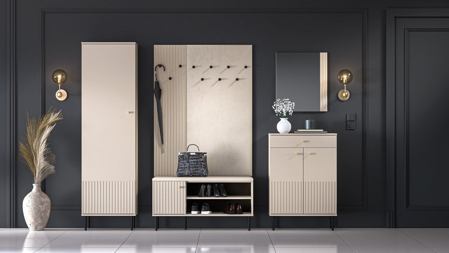 Wandgarderobe – SOPHIE – Moderner Flurgarderobenpaneel mit Haken