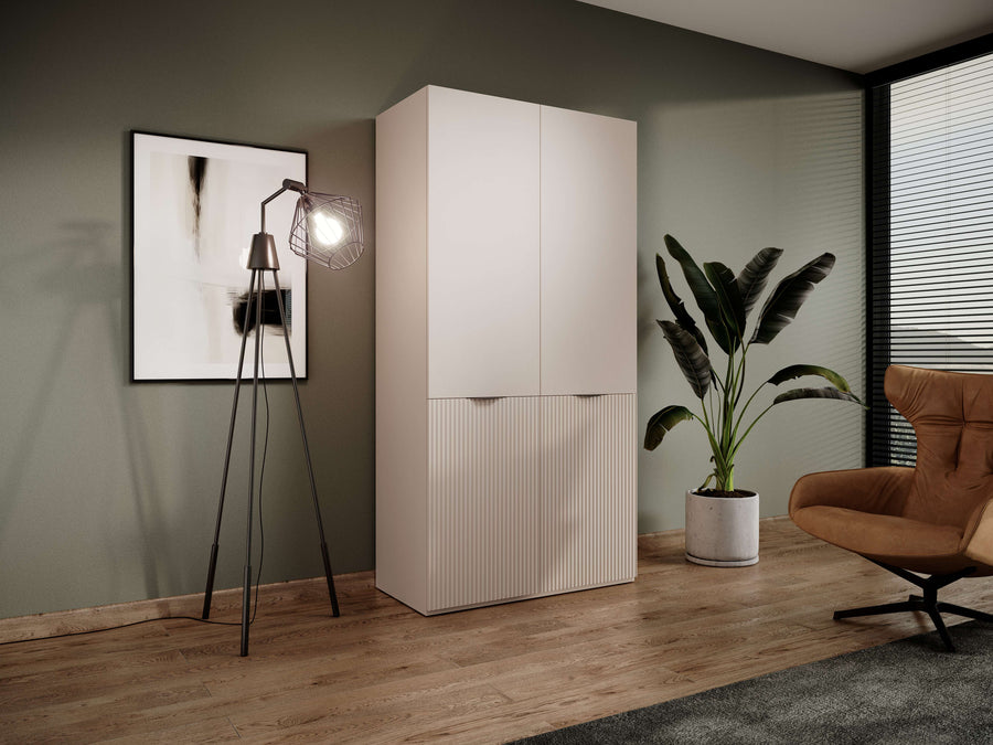 Kleiderschrank – Nordic – Moderner Drehtürenschrank mit großzügigem Stauraum