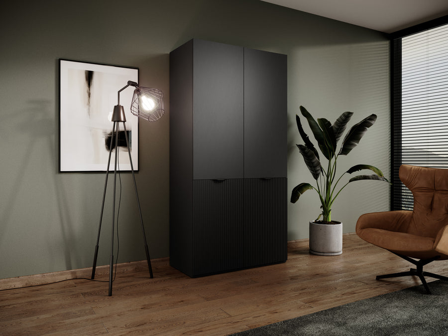 Kleiderschrank – Nordic – Moderner Drehtürenschrank mit großzügigem Stauraum