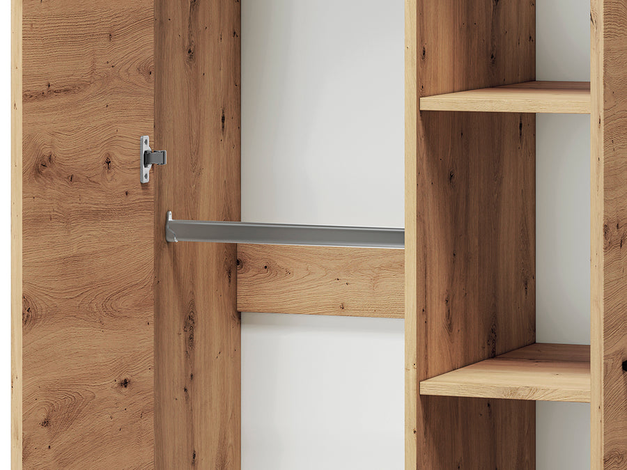 Kleiderschrank – ARTIS 01 – Moderner Drehtürenschrank mit Holzoptik