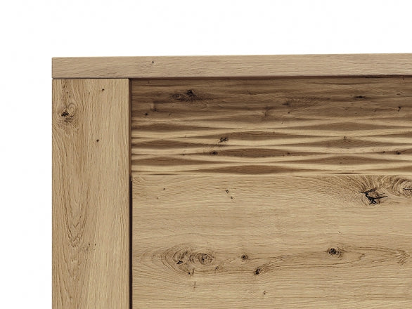 Vitrine – ARTIS 04 – Stilvolle Glasvitrine mit Holzoptik