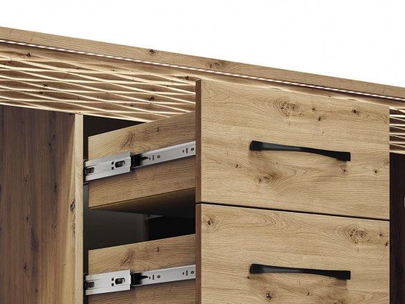 Kommode – ARTIS 07 – Breite Schubladenkommode mit Holzstruktur-Design
