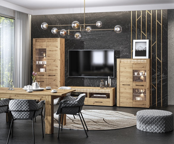 TV-Schrank – ARTIS 11 – Modernes Lowboard mit strukturierter MDF-Front