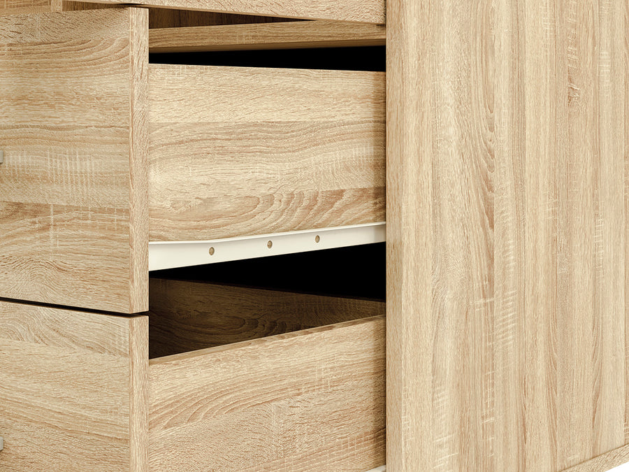 Kleiderschrank – AVO 01 – Moderner Dreitürenschrank mit Holzoptik