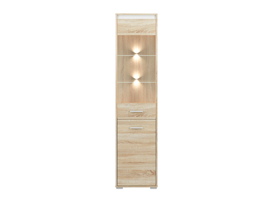 Vitrine – AVO 05 – Moderner Vitrinenschrank mit Holzoptik