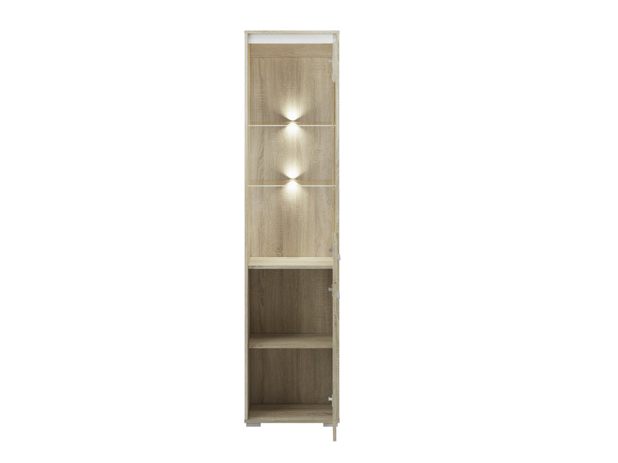 Vitrine – AVO 05 – Moderner Vitrinenschrank mit Holzoptik