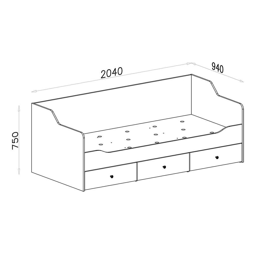 Schlafzimmer Set – 2 Teile – BERGEN System – Weiß – Kompakt & Modern ohne Matratze