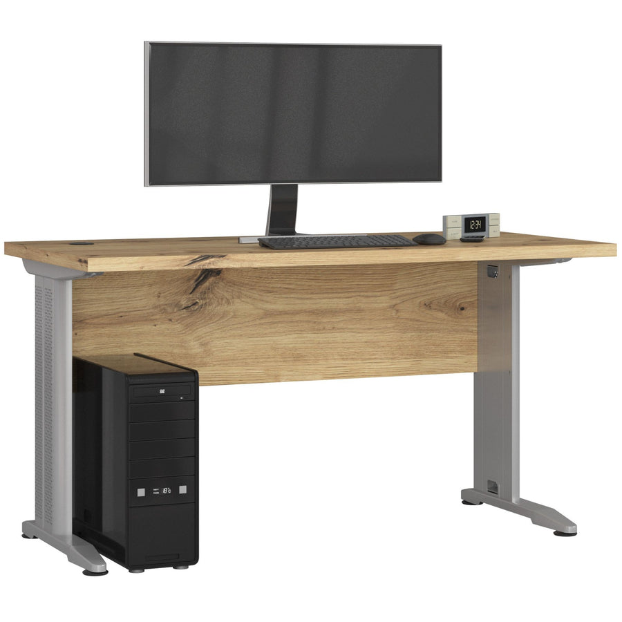 Schreibtisch – moderner Computer Schreibtisch mit Metallbeinen und großer Arbeitsfläche