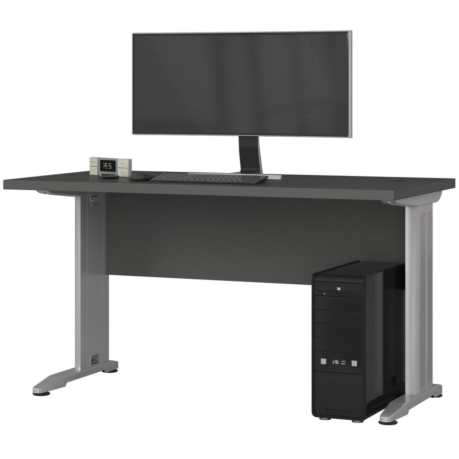 Schreibtisch – moderner Computer Schreibtisch mit Metallbeinen und großer Arbeitsfläche