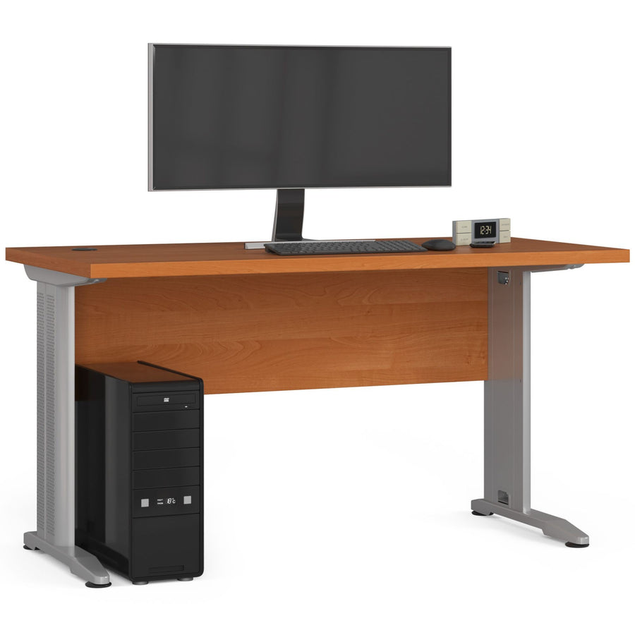 Schreibtisch – moderner Computer Schreibtisch mit Metallbeinen und großer Arbeitsfläche