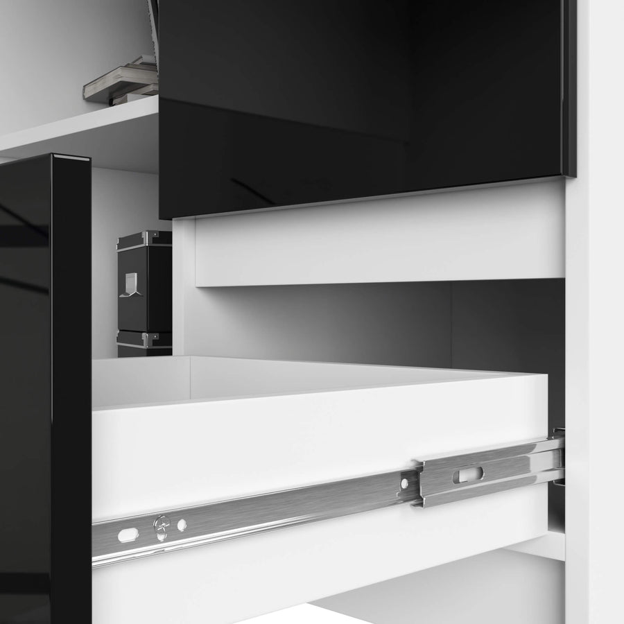 Eckschreibtisch – Funktionaler Bürotisch mit drei Schubladen