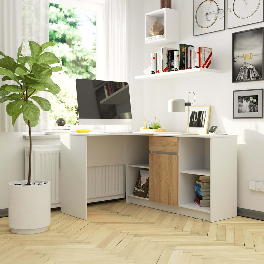Eckschreibtisch – Funktionale Lösung mit Kommode für effizientes Arbeiten