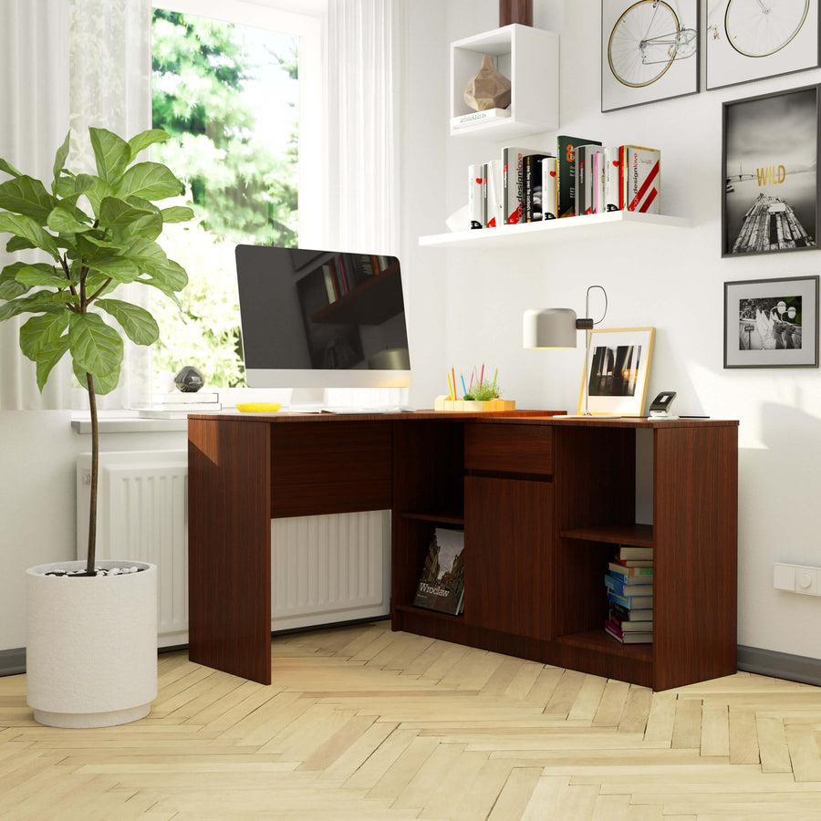 Eckschreibtisch – Flexible Arbeitsplatzlösung mit integrierter Kommode