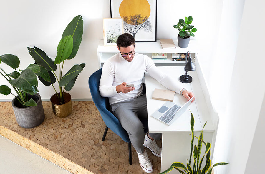 Schreibtisch – WORK CONCEPT – Klappbarer Computertisch mit Stauraum