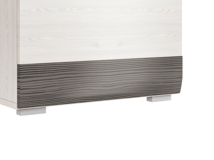 Garderobenschrank – BLANCO 19 – Schmaler Flurschrank mit Kleiderstange