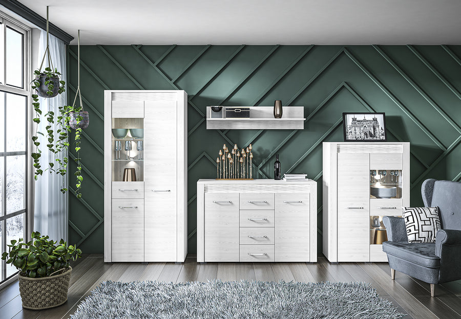 Wandregal – CLERMONT 12 – Moderne Eleganz mit edlem Riffel-Akzent
