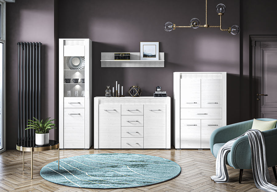 Wandregal – CLERMONT 12 – Moderne Eleganz mit edlem Riffel-Akzent