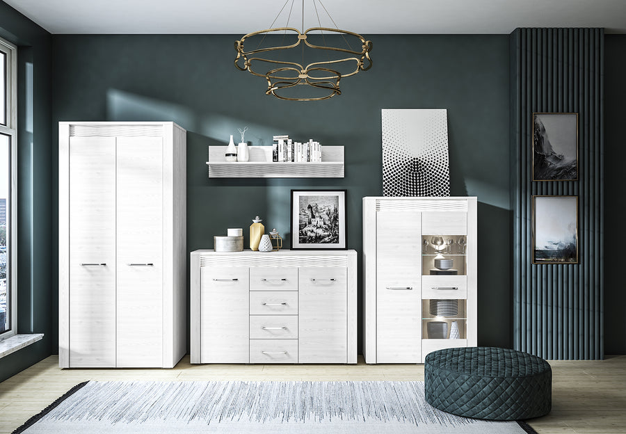 Wandregal – CLERMONT 12 – Moderne Eleganz mit edlem Riffel-Akzent