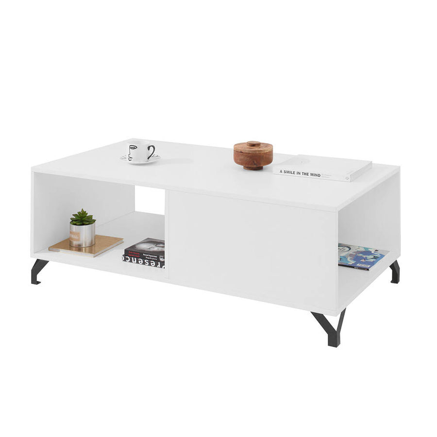 Wohnzimmer Set – 6 Teile – BERGEN System – Weiß – Modernes Design mit viel Stauraum