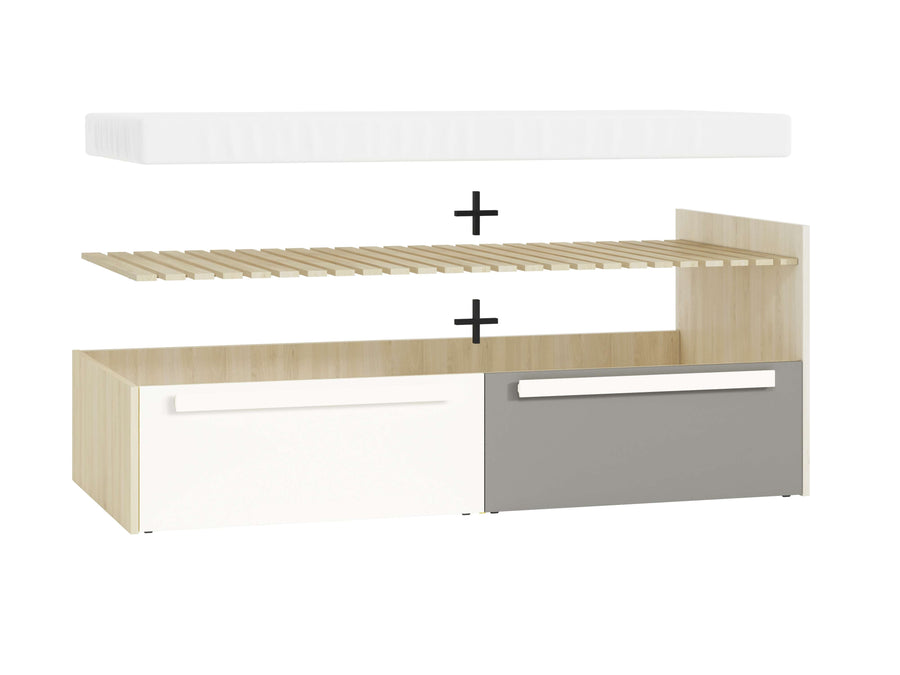 Bettgestell – DROP 1702 – Modernes Jugendbett mit Stauraum