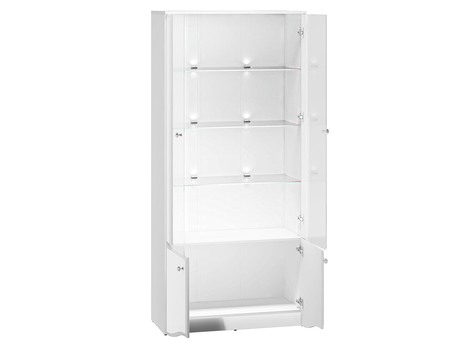 Vitrine – GLAMOUR 01 – Moderne Glasvitrine mit Hochglanzfront