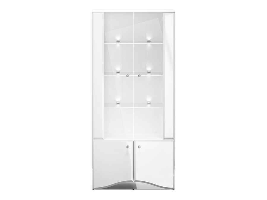 Vitrine – GLAMOUR 01 – Moderne Glasvitrine mit Hochglanzfront
