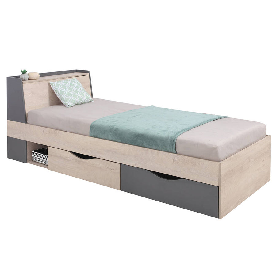 Bett – DELTA System – 90–120 x200 cm – Stauraum mit Schubkästen Ohne Matratze